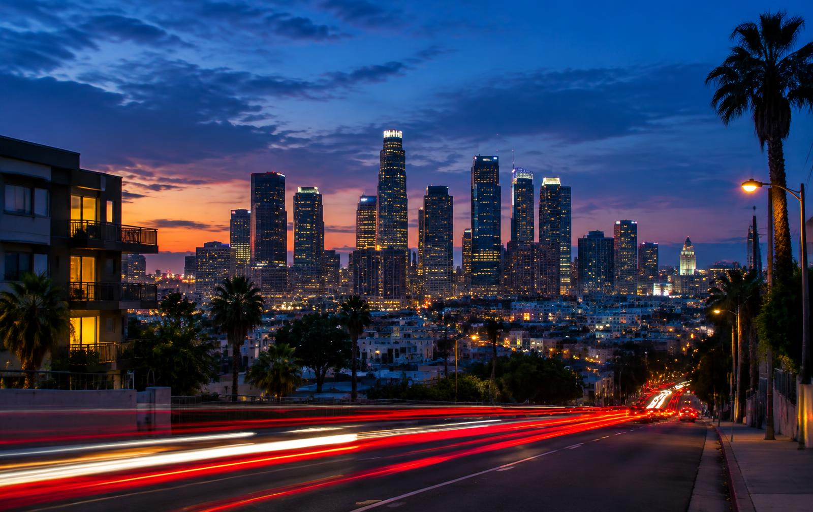 The skyline at blue hour
